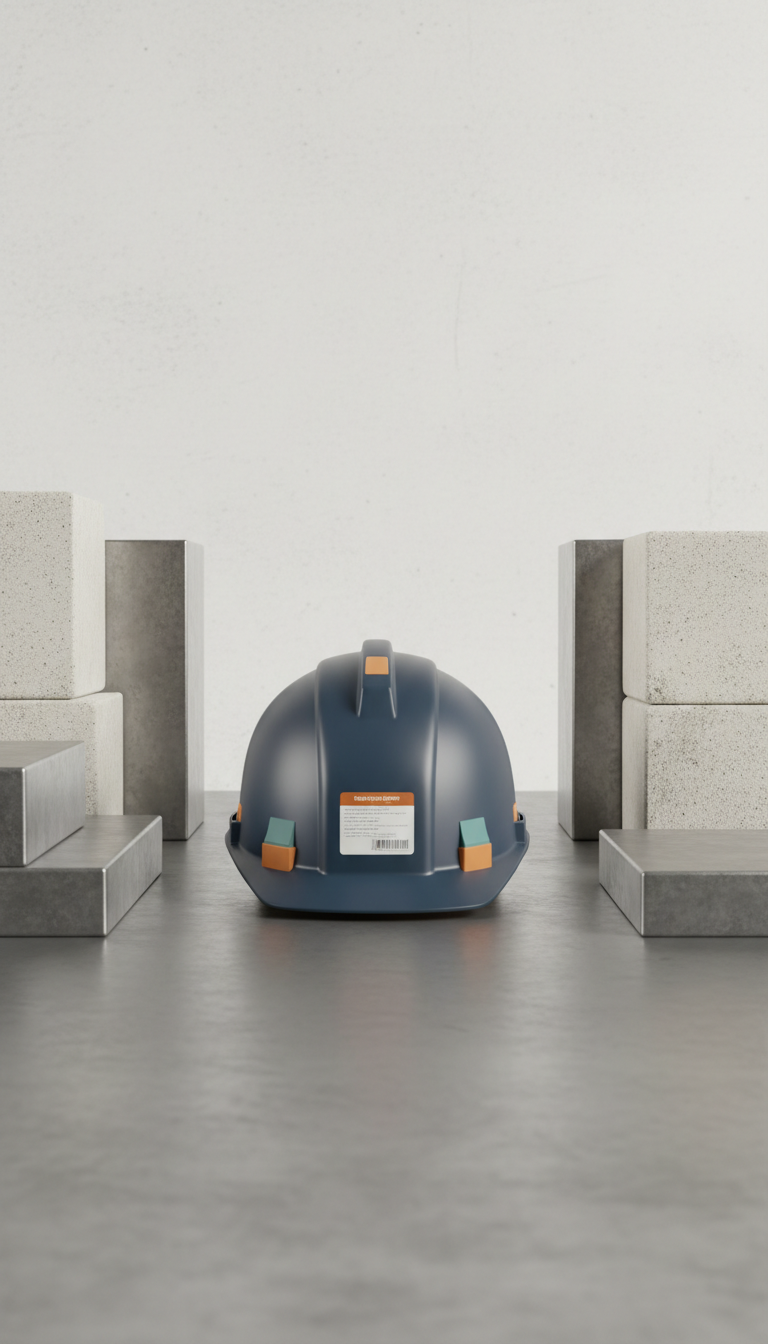 Safety Helmet with Bilingual Labeling